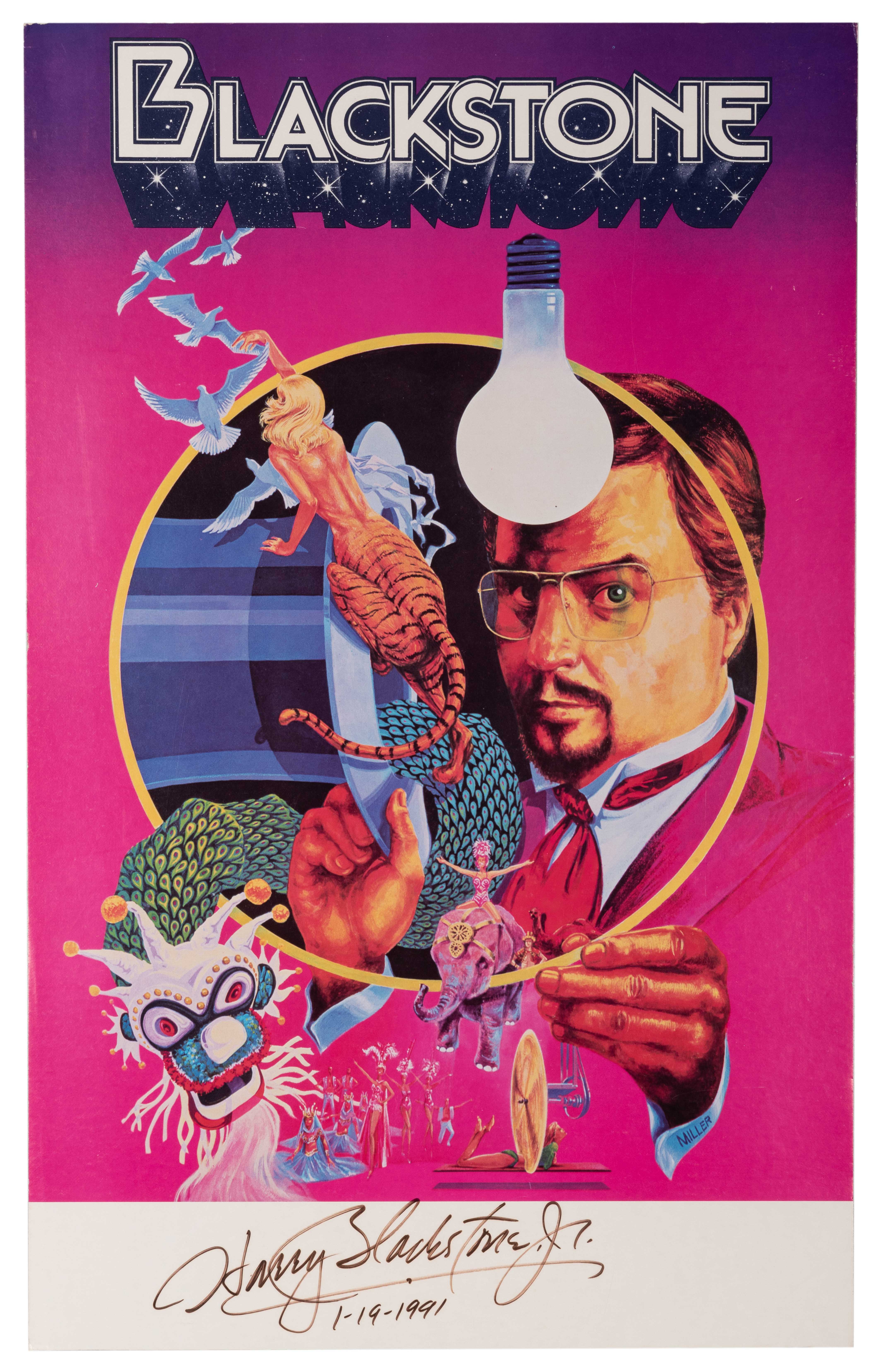 Blackstone, Jr. Window Card, Signed Quicker than the Eye