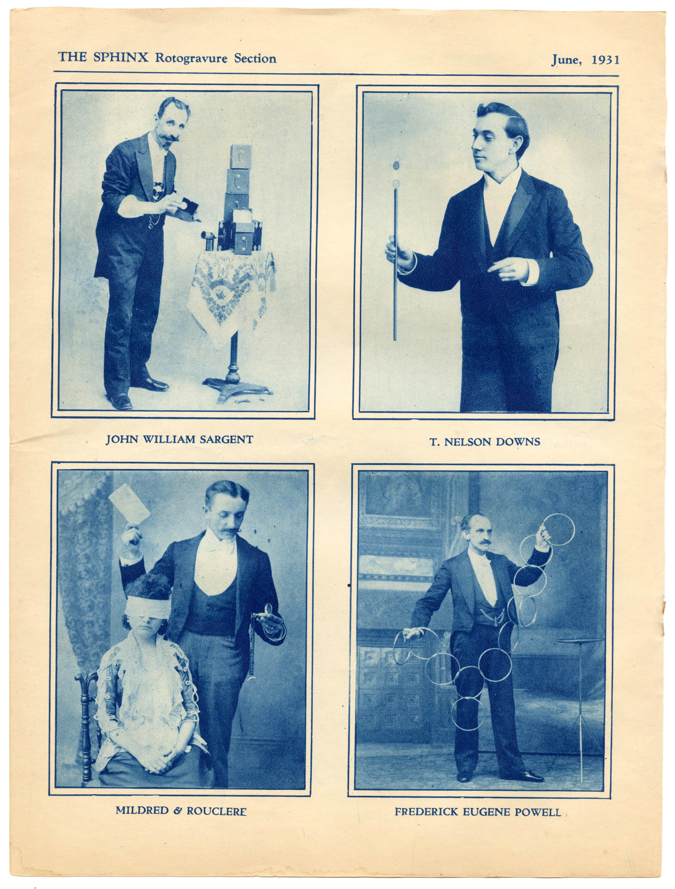 The Sphinx Rotogravure Section, Angelo Lewis Quicker than the Eye