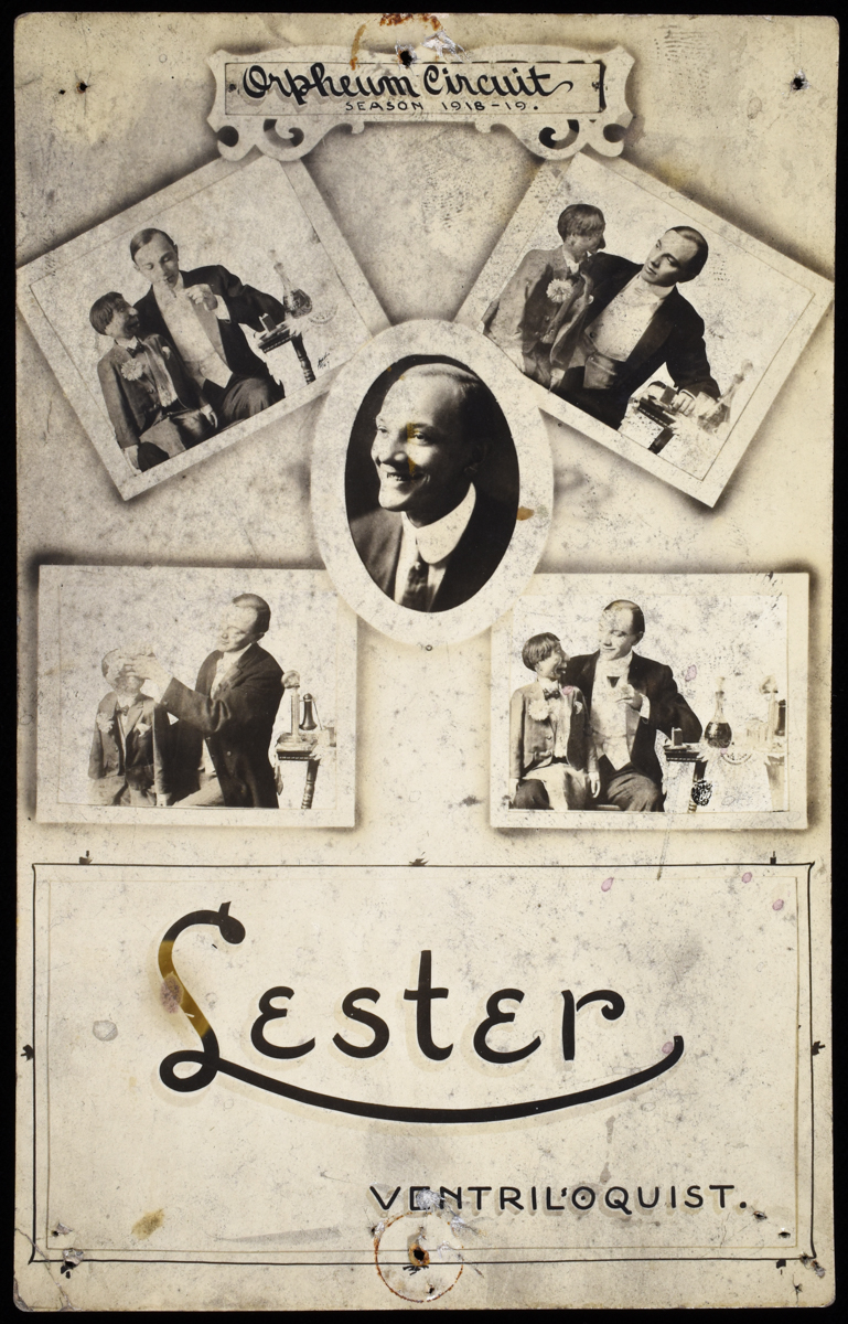 Lester, Ventriloquist Postcard Quicker than the Eye