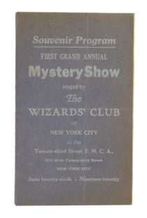 First Grand Annual Mystery Show Souvenir Program