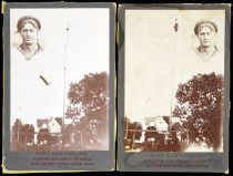 Two Cabinet Cards of Captain Leo Collins, Champion High Diver