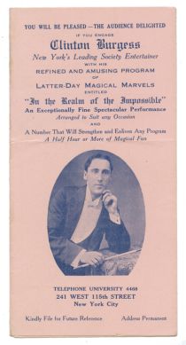 Clinton Burgess Folded Advert