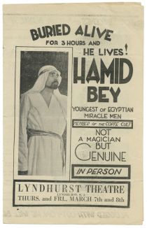 Hamid Bey Buried Alive, He Lives!
