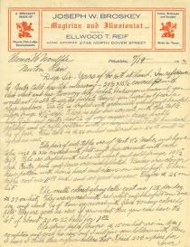 Joseph Broskey Correspondence