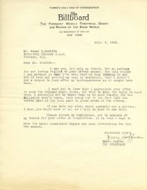 The Billboard Correspondence 
