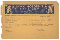 Max Holden Letter to Joe Berg