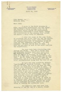 Dr. J.G.F. Holston Letters to John Snyder, Jr.