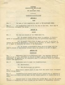Proposed Constitution and By-Laws of The Magicians Guild