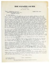 Harry Blackstone Typed Letter Carbon Copy