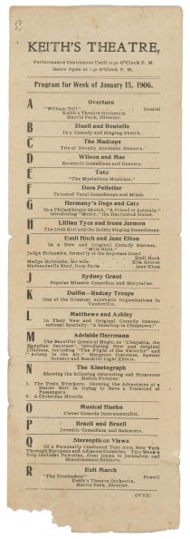 Adelaide Herrmann Broadside at Keith Theatre