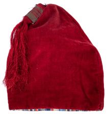 Red Velvet Egg Bag with Tassel