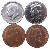 Slippery Sam: Half Dollar and English Penny