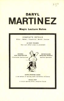 Daryl Martinez Magic Lecture Notes