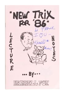 New Trix for '86 Lecture Notes, Inscribed and Signed