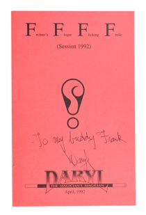Fechter's Finger Flicking Frolic Session 1992, Inscribed and Signed