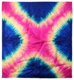 Four Neon Tie-Dye Silks