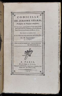 Codicille de Jerome Sharp