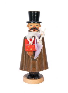 Vintage Wooden Magician Incense Holder