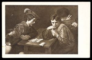 Cheating in a Card Game Postcard