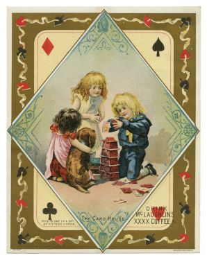 The Card House Large Trade Card