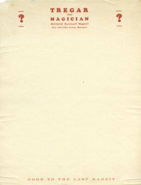 Tregar the Magician Letterhead