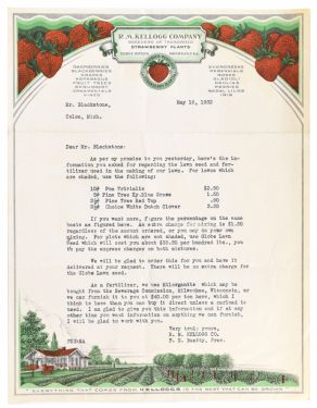 R. M. Kellogg Company Typed Letter to Harry Blackstone