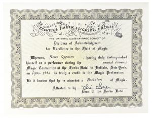 Father Cyprian Certificates
