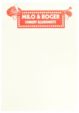 Milo and Roger Comedy Illusionists Letterhead