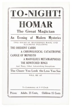 Homar The Great Magician Advertisement