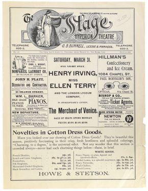 The Stage Hyperion Theatre Program with Kellar Advertisement