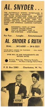 Al Snyder & Ruth Advertisement