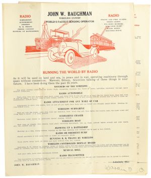 John W. Baughman Advertisement