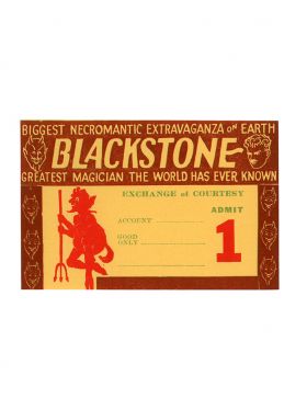 Harry Blackstone Courtesy Admission Ticket