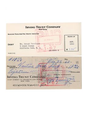 Joseph Dunninger Signed Check