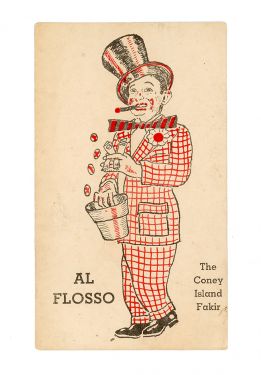 Al Flosso, The Coney Island Fakir Postcard
