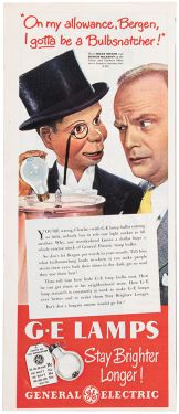 Edgar Bergen and Charlie McCarthy Advertisement Clipping