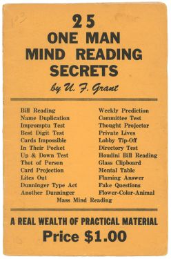 25 One Man Mind Reading Tricks Manuscript
