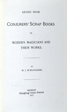 Leaves From the Conjurers' Scrapbooks