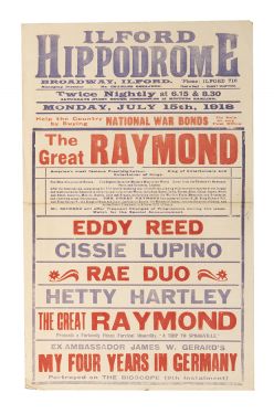 The Great Raymond, Ilford Hippodrome