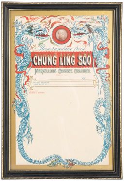 Chung Ling Soo Framed Letterhead