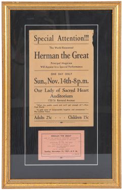 Felix Hermann ticket and handbill
