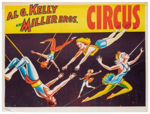 Al G. Kelly and Miller Bros. Circus Acrobatic Poster