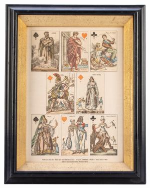 French Playing Card Print, Framed