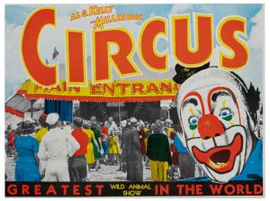Al G. Kelly & Miller Bros. Circus Clown Poster