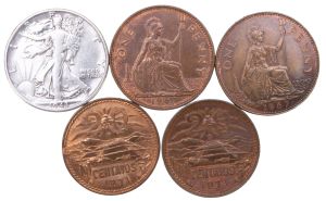 Two Copper, One Silver - Walking Liberty 