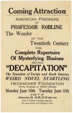 Professor Robline Handbill