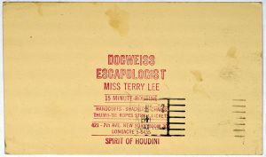 Postcard Stamped Docweiss Escapologist