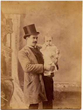 Edward Reno with Infant Card Photograph
