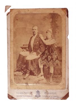 Colonel E. Daniel Boone and Miss Milli Carlota Cabinet Card