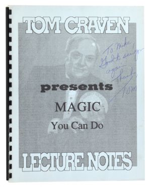Tom Craven Presents Magic You Can Do, Lecture Notes (Inscribed and Signed)